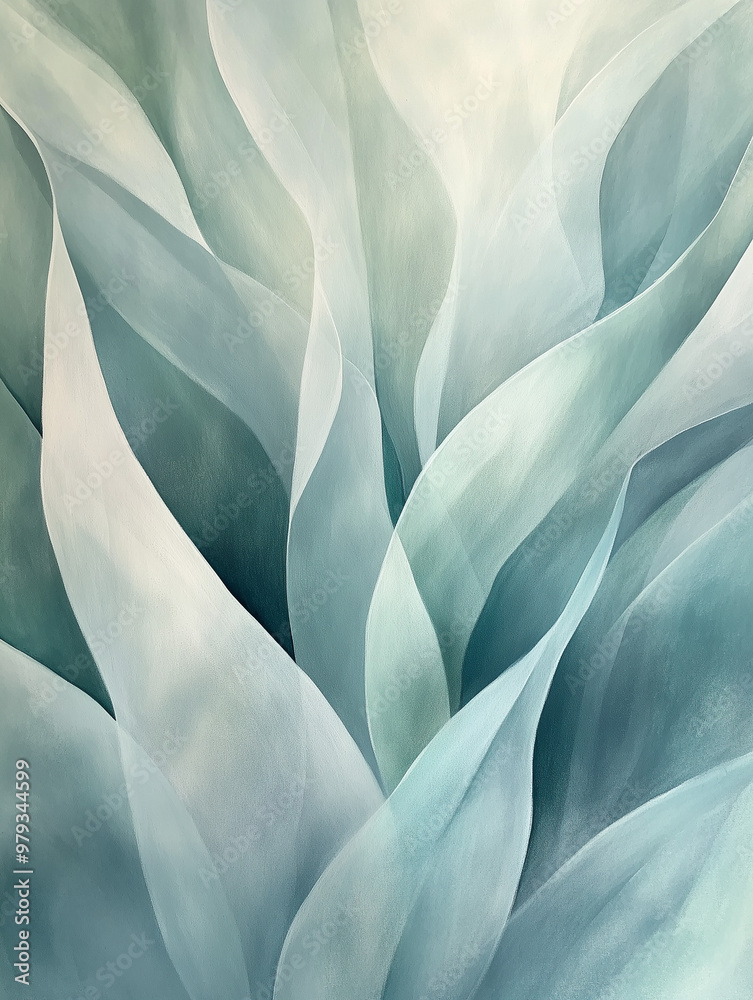 Minimalist Abstract Background Outline Leaves