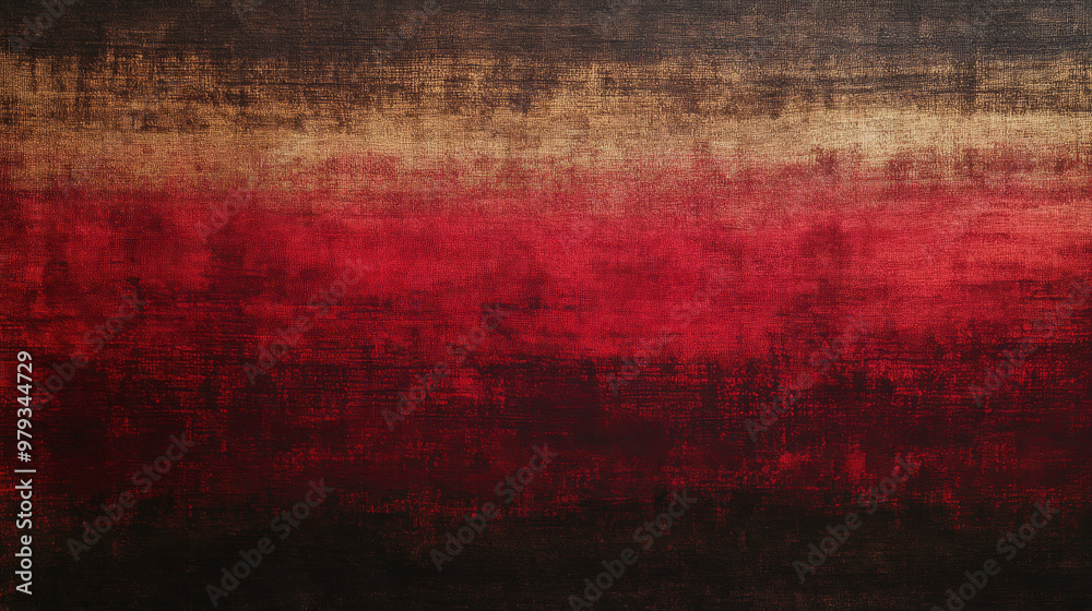 Obraz premium A dramatic gradient moving from deep ruby red to dark brown, with rich textures creating a luxurious, bold design.