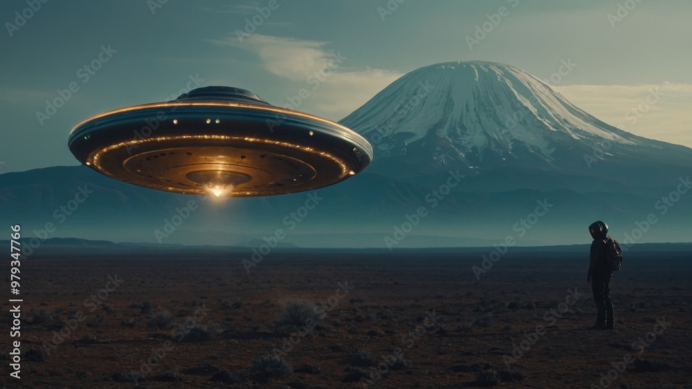 Alien sightings illuminated by a sleek UFO as the cosmic truth unveils itself