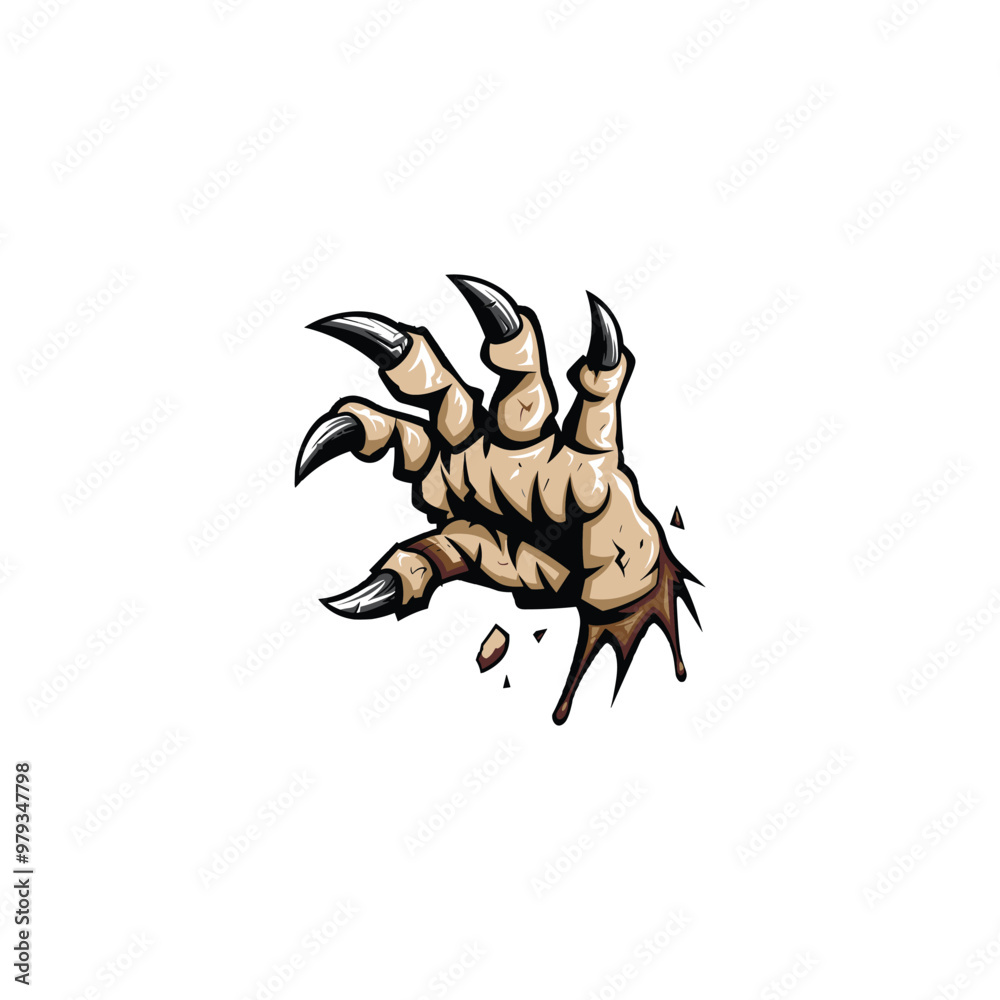 Fototapeta premium monster claw or hand scratch design vector illustration