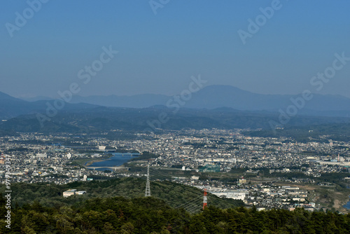 明王山からの眺め、可児市と美濃加茂市