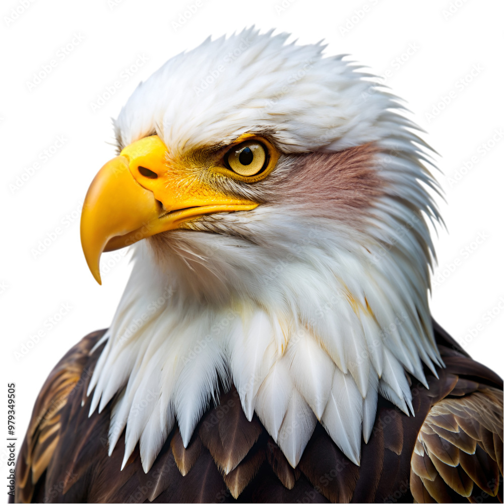 Obraz premium Bald eagle isolated on transparent background