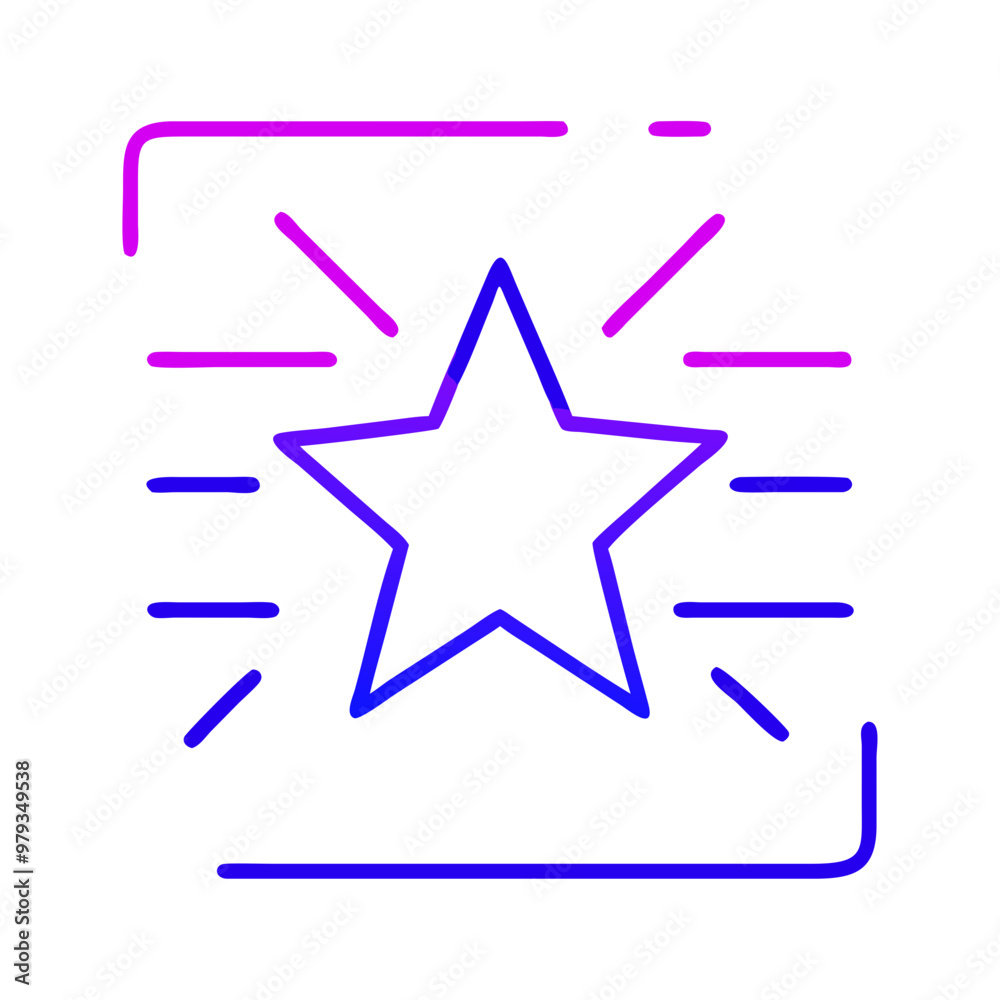 Flat Minimalist Star Icon: Simple and Elegant Design Flat Minimalist Star Icon: Simple and Elegant Design