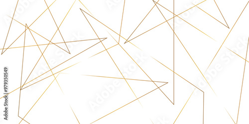 Abstract background with liens and triangles shape on white background. White and golden geometric overlapping rectangle pattern Geometric background soft shadows as patten ..White polygon textured .	