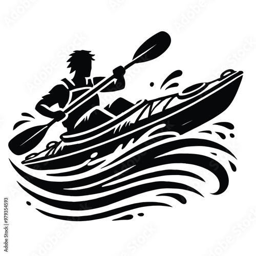 Kayaker in Rapids