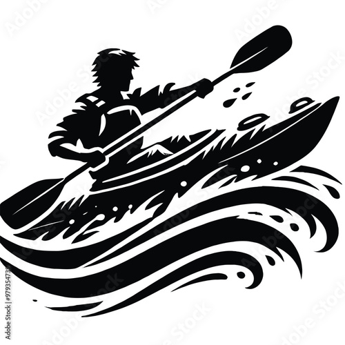 Kayaker in Rapids