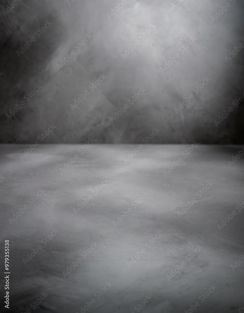 Textured gray photography studio background with depth of field for a dramatic effect Textured gray photography studio background with depth of field for a dramatic effect