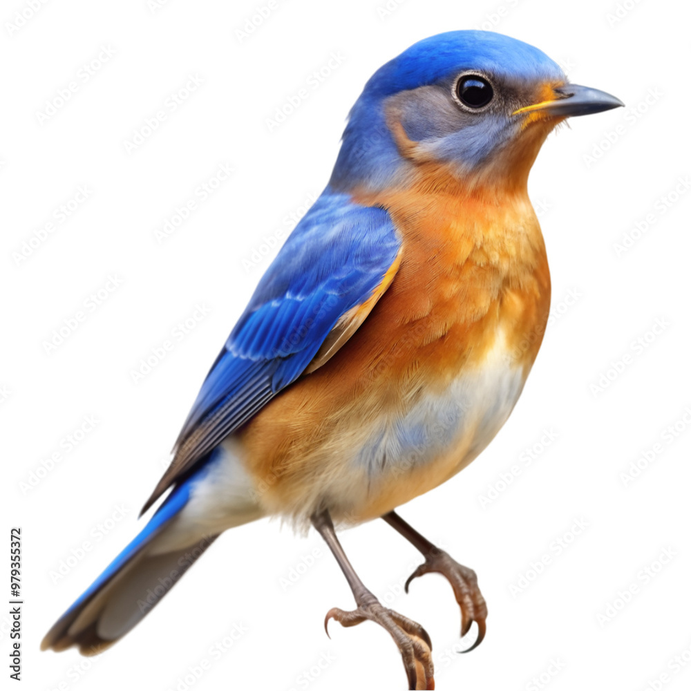 Fototapeta premium Eastern bluebird isolated on transparent background