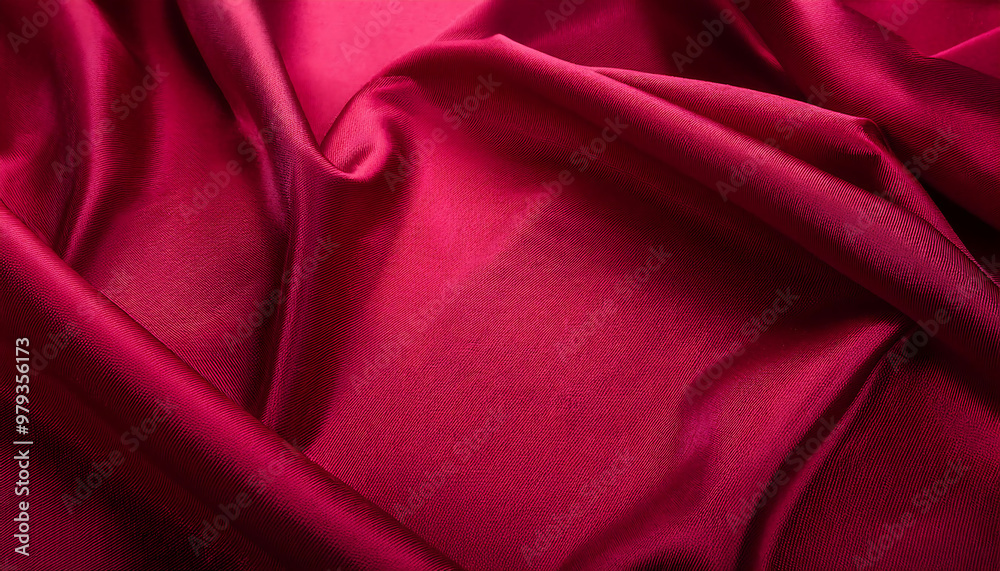 Fototapeta premium vibrant crimson fabric showcasing rich textures dynamic layers