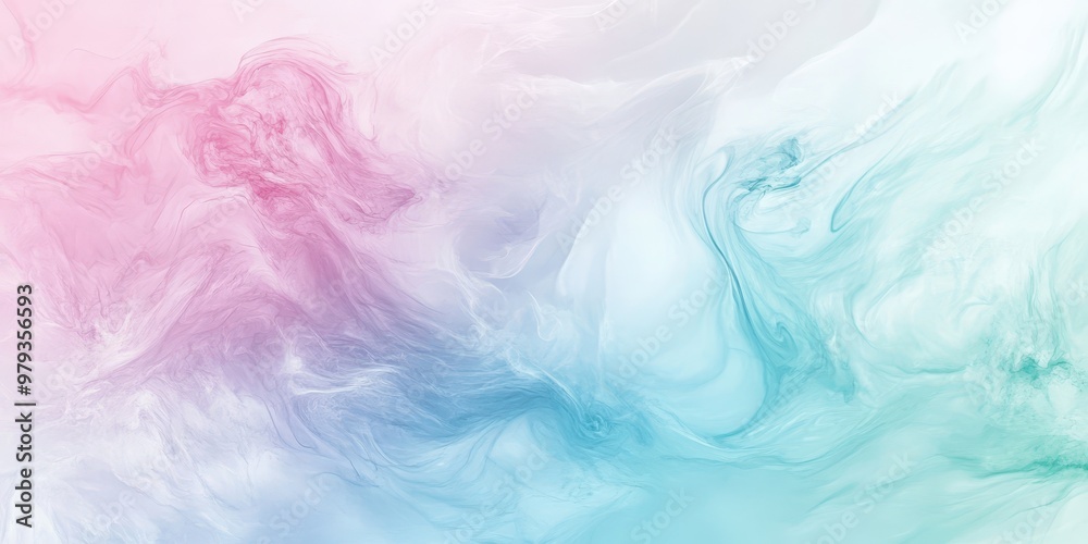 Fototapeta premium Abstract swirling colors in pastel shades creating a soft, dreamy background.