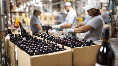 The winery's packaging area is organized and efficient