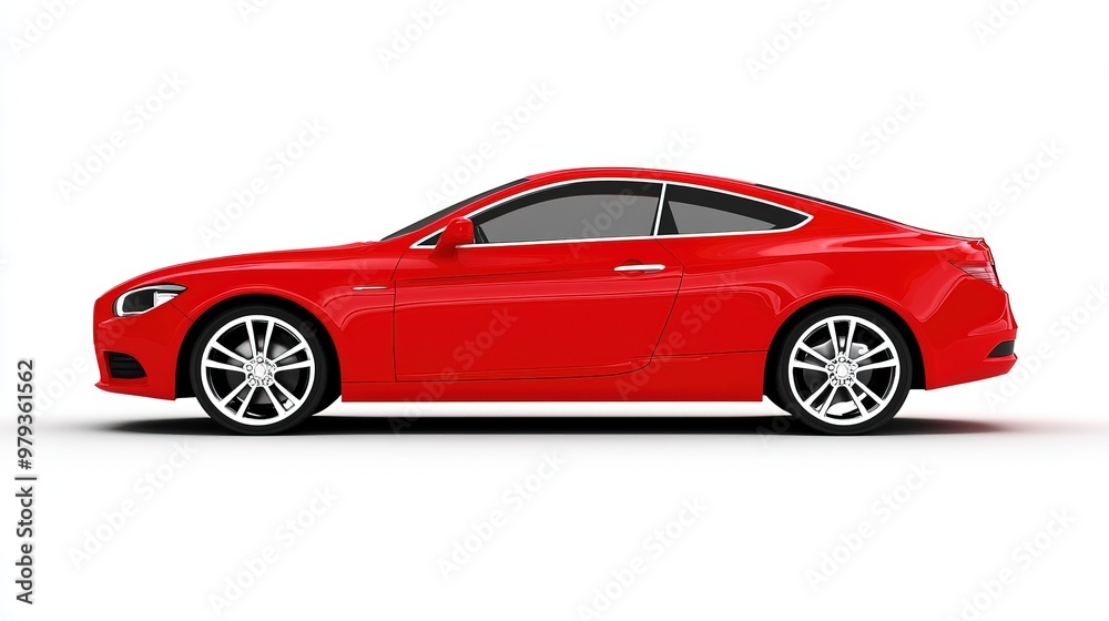 Fototapeta premium Red Convertible Car Showcase