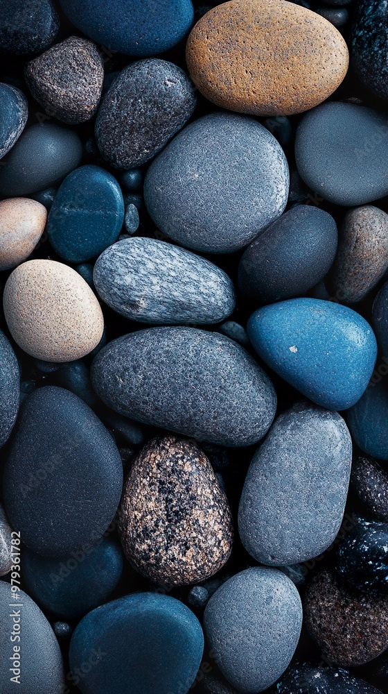 Pebble textured wall in soothing coastal hues and smooth stone surface background Pebble textured wall in soothing coastal hues and smooth stone surface background