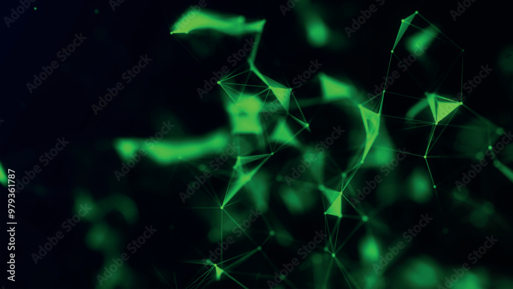 Abstract background with connecting dots and lines. Network connection structure. Plexus effect. 3d Vector illustration. Abstract background with connecting dots and lines. Network connection structure. Plexus effect. 3d Vector illustration.