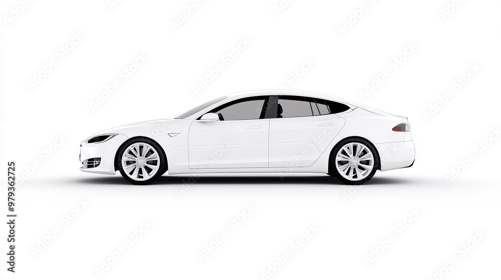 Sleek, Modern Car in Profile View Sleek, Modern Car in Profile View