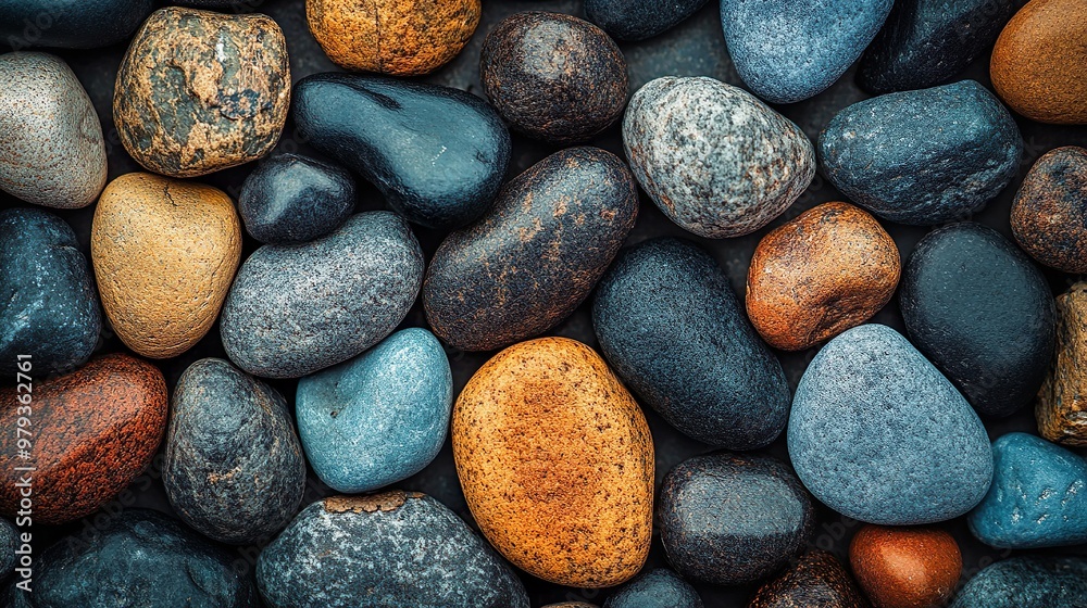Pebble textured stone wall soft coastal tones natural look background Pebble textured stone wall soft coastal tones natural look background