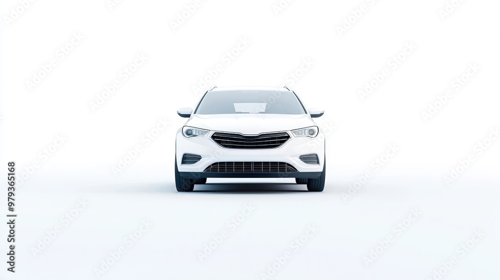 Sleek Modern White Car with Black Accents Sleek Modern White Car with Black Accents