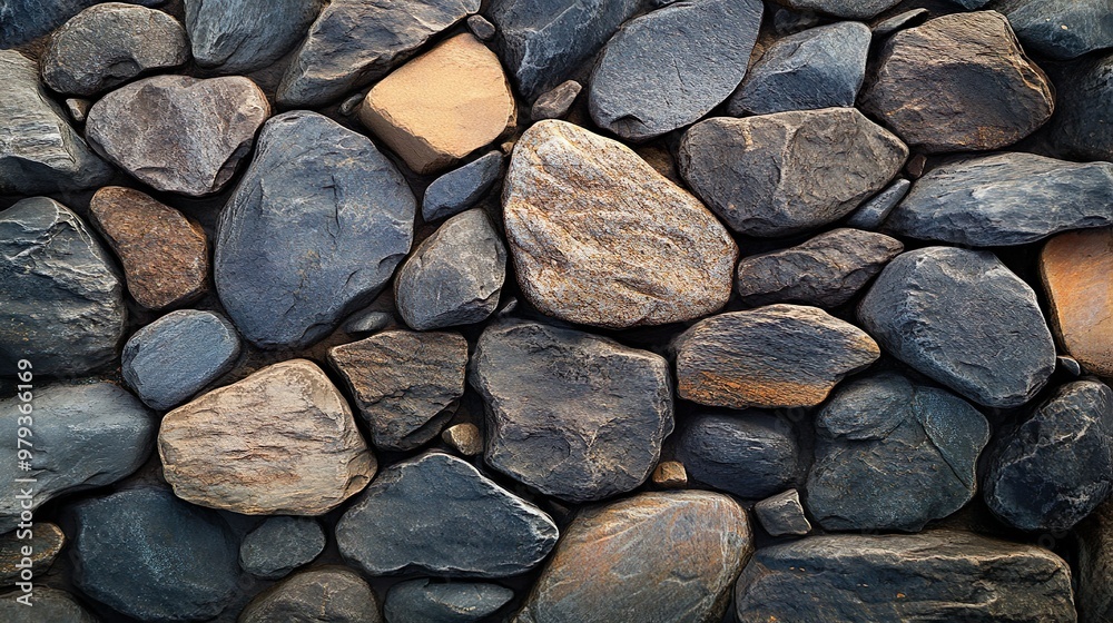 Pebble stone texture in soothing coastal tones for a smooth wall design background Pebble stone texture in soothing coastal tones for a smooth wall design background