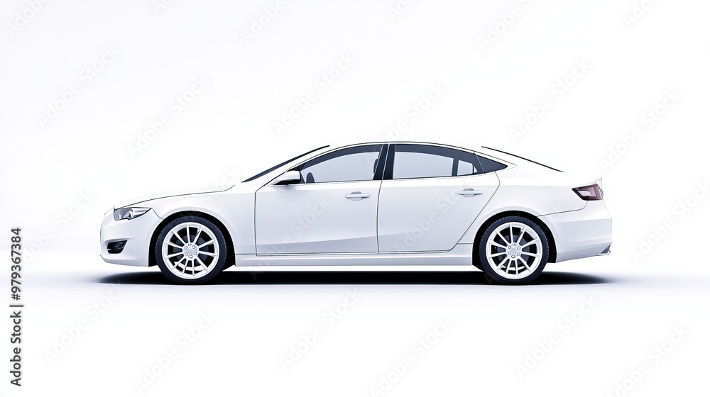 Elegant White Modern Sedan Car Photo Elegant White Modern Sedan Car Photo