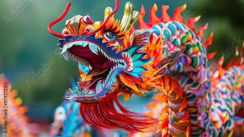 Dragon dance for chinese new year