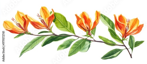 Flame of the Forest also known as Bastard Teak is a medium sized perennial plant with the scientific name Butea monosperma photo