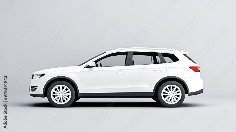 Sleek White SUV with Black Accents
