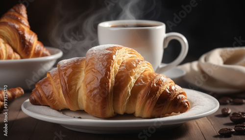 coffee and croissant