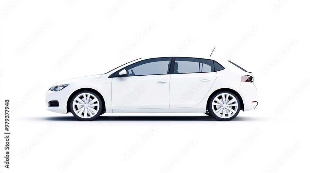 Obraz premium Sleek Modern Hatchback Car on Road