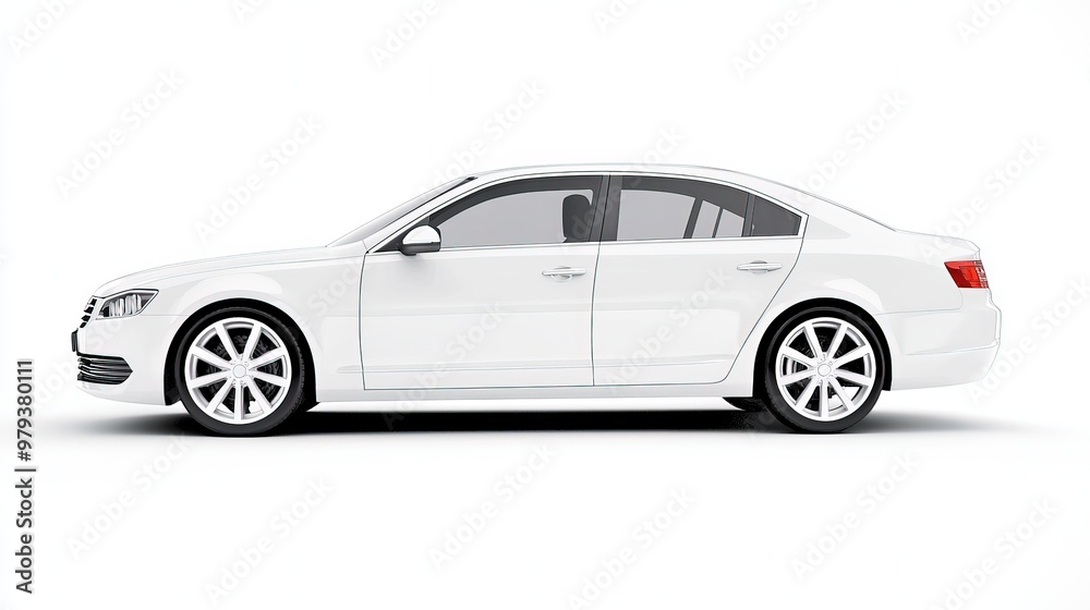Sleek Modern Sedan on Gray Background Sleek Modern Sedan on Gray Background