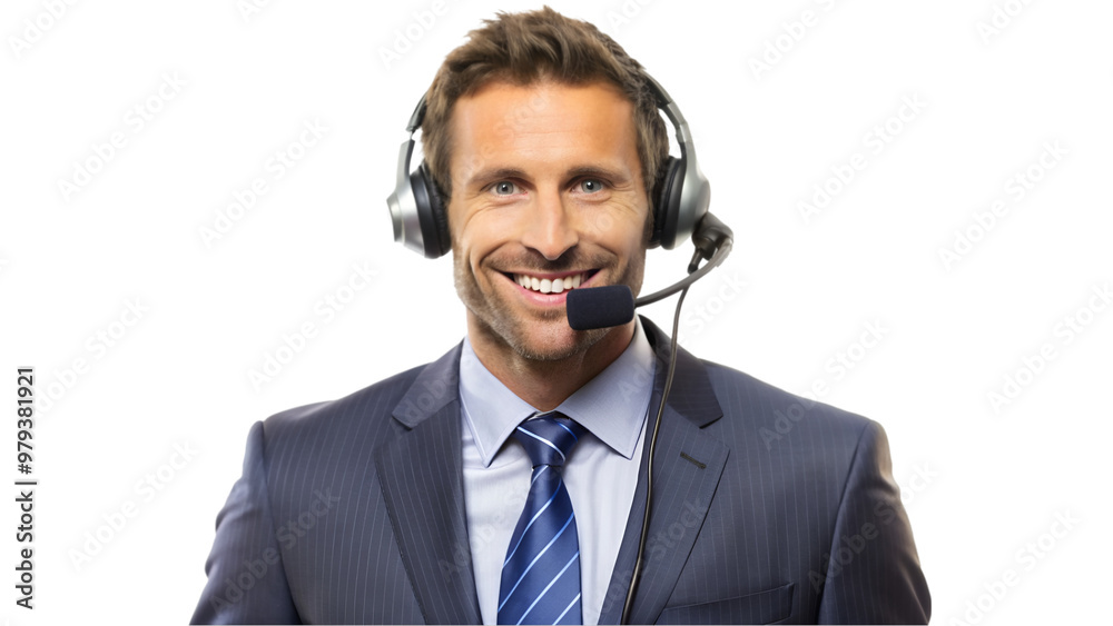 Sport commentator isolated on transparent background Sport commentator isolated on transparent background