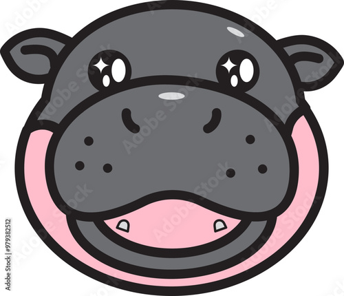 Baby cute pygmy hippo