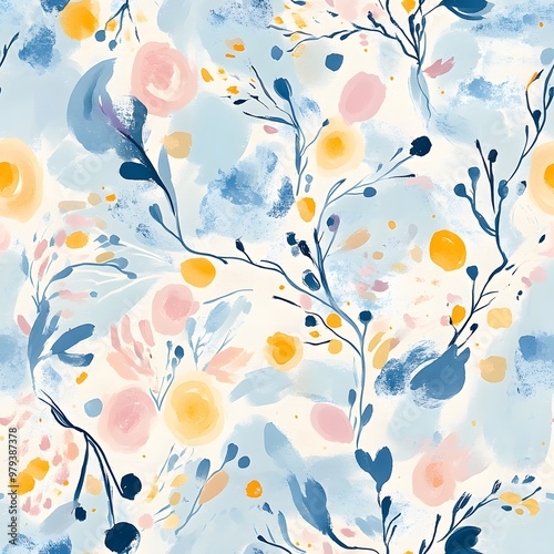 Beautiful seamless floral pattern with pink flowers and green leaves, perfect for wallpaper or decoration