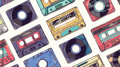 Vintage Retro Tape Cassette 1980s Mixtape