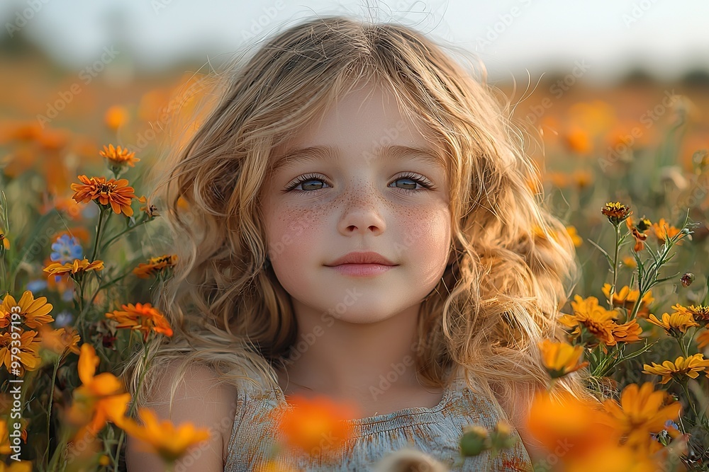 Joyful Playtime in a Wildflower Meadow