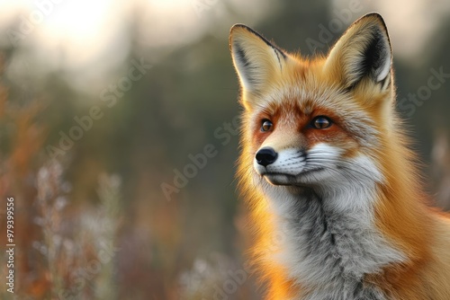 A Close-Up Portrait of a Red Fox