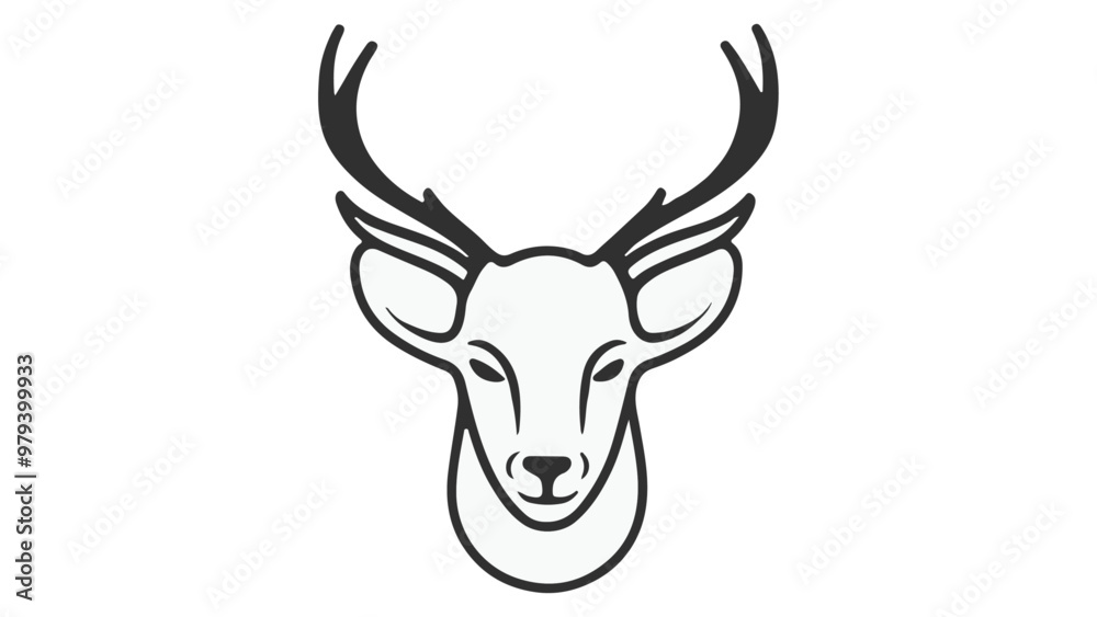 deer head silhouette outline vector illustration deer head silhouette outline vector illustration
