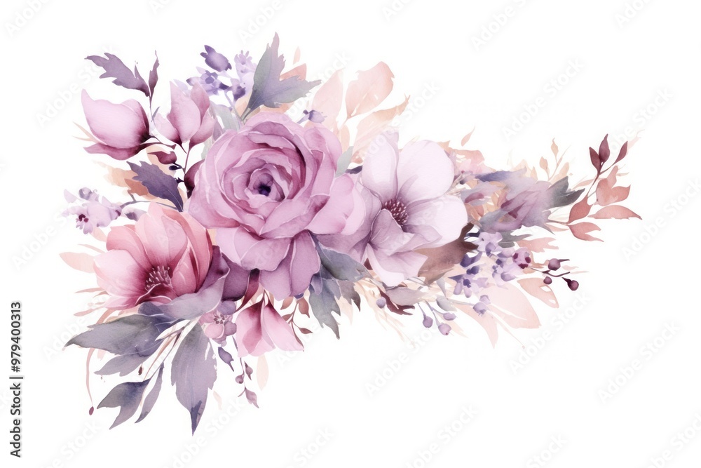 Bouquet border frame pattern flower plant. Bouquet border frame pattern flower plant.