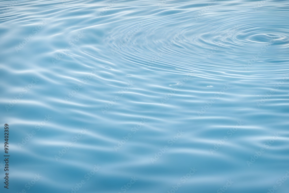 A light sky blue water ripple with delicate reflections and soothing waves, Ai Generated A light sky blue water ripple with delicate reflections and soothing waves, Ai Generated
