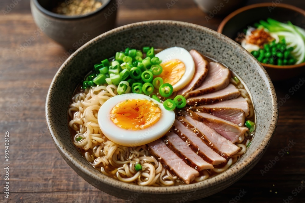 A steaming bowl of ramen A steaming bowl of ramen