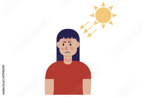 Skin light sensitivity,photosensitivity, abnormal reaction to sunlight, causing rashes, burns, or blisters. Related conditions include lupus, rosacea, porphyria, drug-induced