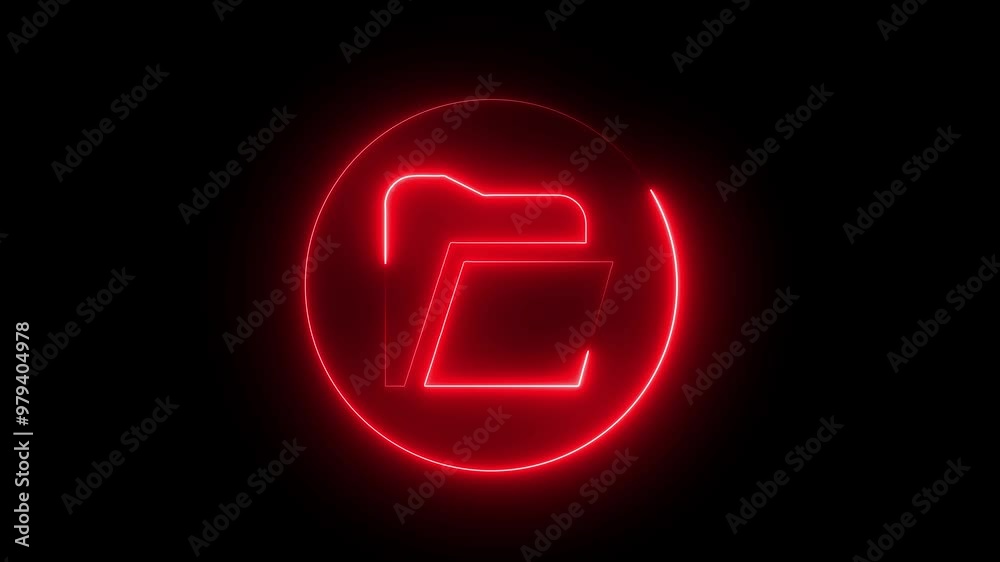 Glowing neon file folder sign. Glowing neon Folder icon isolated on black background. Outline neon folder icon set. Glowing neon file folder sign. Glowing neon Folder icon isolated on black background. Outline neon folder icon set.