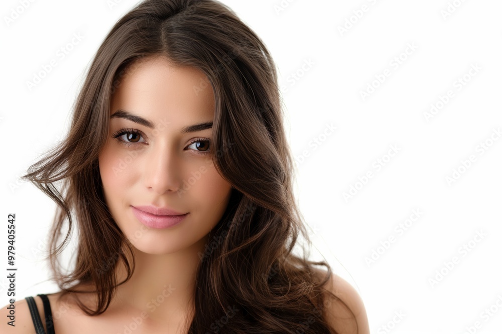 Wellness and beauty, showcasing a model with flawless skin and perfect makeup. Wellness and beauty, showcasing a model with flawless skin and perfect makeup.