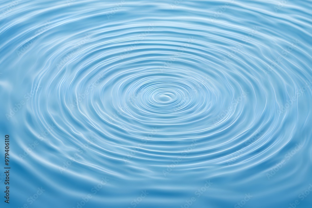 A soft blue water ripple background with gentle circular waves, AI Generated A soft blue water ripple background with gentle circular waves, AI Generated