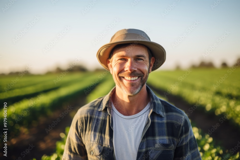 Smiling portrait of a middle aged Caucasian male farmer Smiling portrait of a middle aged Caucasian male farmer