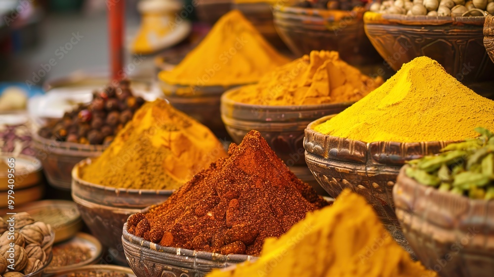 Fototapeta premium Indian spice wallpaper