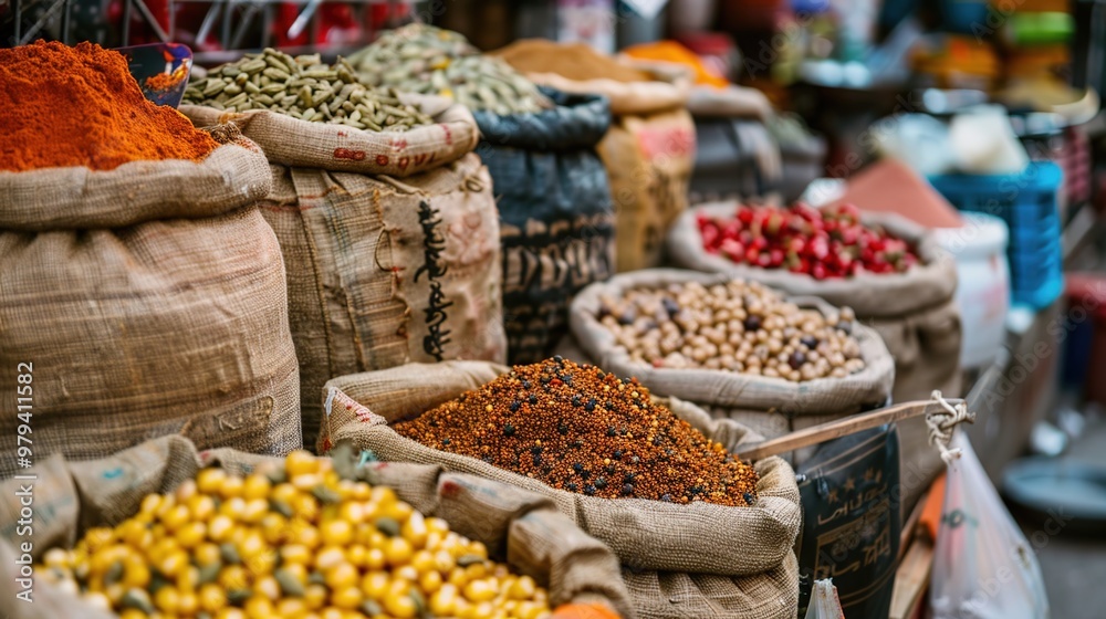 Obraz premium Indian spice wallpaper