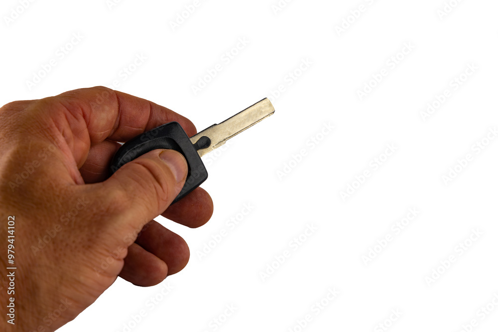 Car keys, central locking remote control on your hand Car keys, central locking remote control on your hand