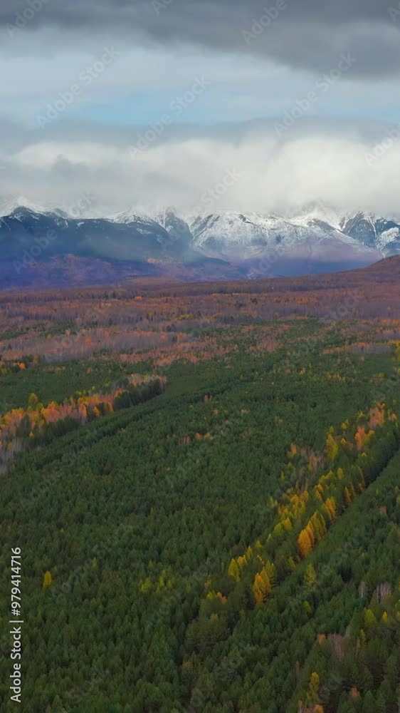 Aerial view of mountain during autumn Aerial view of mountain during autumn