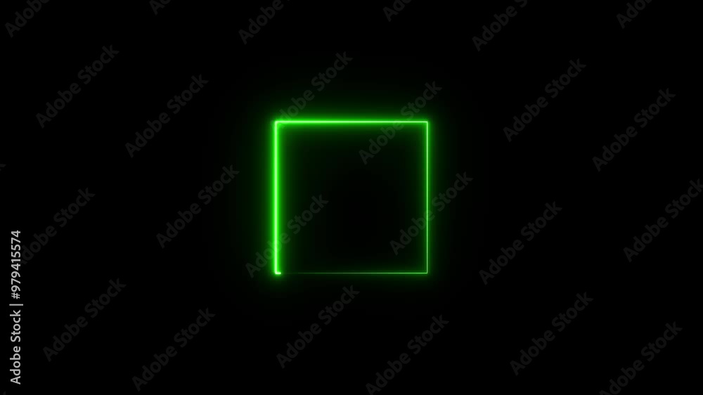 Bright neon effect rectangle frame Loop background. Animation of glowing neon rectangles abstract background. Bright neon effect rectangle frame Loop background. Animation of glowing neon rectangles abstract background.