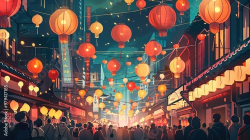 Chinese new year lantern wallpaper